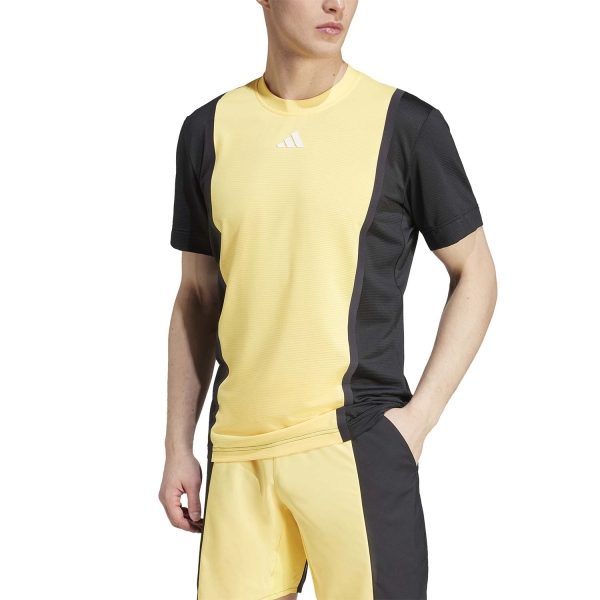 Men's Tennis Shirts adidas FreeLift Pro RIB TShirt  Spark/Black IS8972
