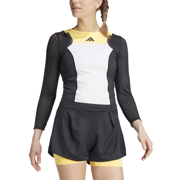 Women's Tennis Shirts and Hoodies adidas Pro Shirt  White/Spark/Black IM8177