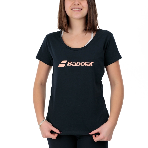 Women`s Tennis T-Shirts and Polos Babolat Exercise Classic TShirt  Black 4WP24412000