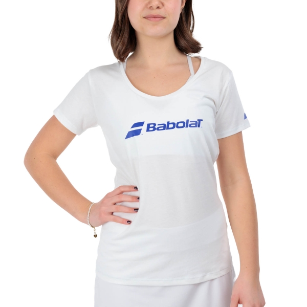 Magliette e Polo Tennis Donna Babolat Exercise Classic Maglietta  White 4WP24411000