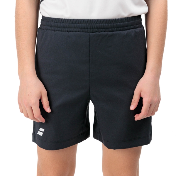 Tennis Shorts and Pants for Boys Babolat Play Logo 5in Shorts Boy  Black/White 3BP20612000