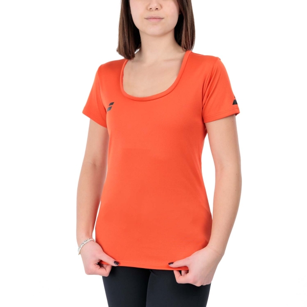 Women`s Tennis T-Shirts and Polos Babolat Play Cap Logo TShirt  Fiesta Red 3WP20115061