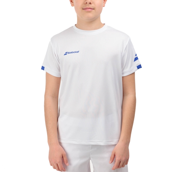 Tennis Polo and Shirts Boy Babolat Play Crew Classic TShirt Boy  White 3BP20111000