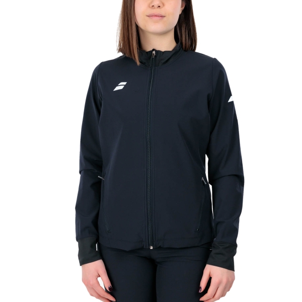 Tennis Women's Jackets Babolat Play Logo Jacket  Black 3WP21212000