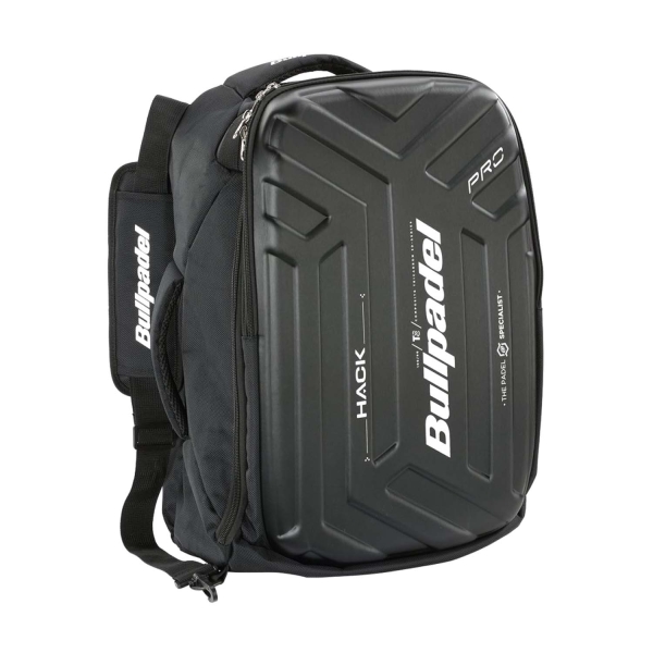 Zaino Bullpadel BPM 22006 Hack Pro Nero – Scomparto Rigido Per Pale, Imbottito Per Elettronica, Poliestere Robusto