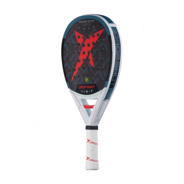 Drop Shot Conqueror Control Padel - White/Blue/Red