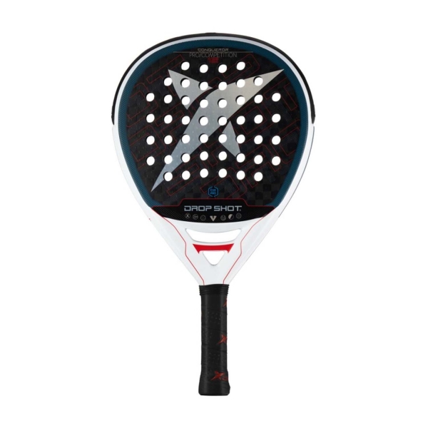 Drop Shot Pro Competition Padel Racket Drop Shot Conqueror 12 Padel  Black/White/Red DP304014