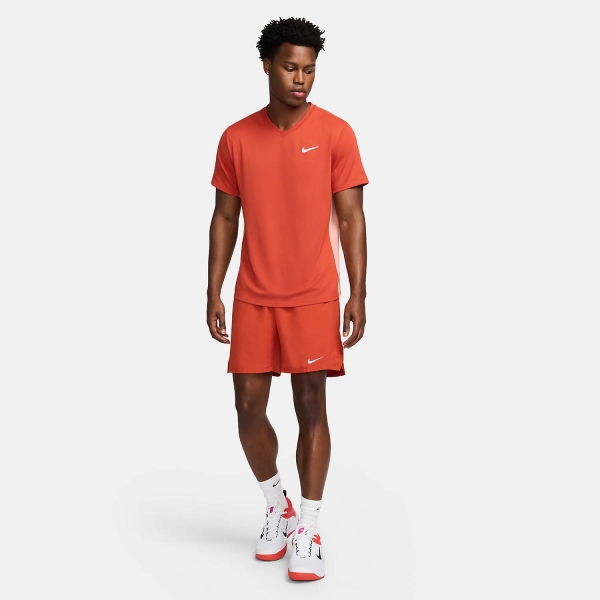 Nike Court Dri-FIT Victory 7in Pantaloncini - Rust Factor/White