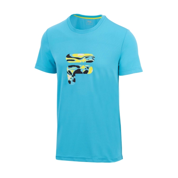 Tennis Polo and Shirts Boy Fila Caleb TShirt Junior  Scuba Blue FJX2413044000