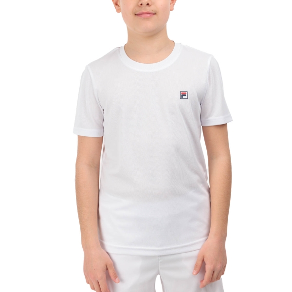 Polo e Maglia Tennis Bambino Fila Dani Maglietta Bambino  White FJL221020001