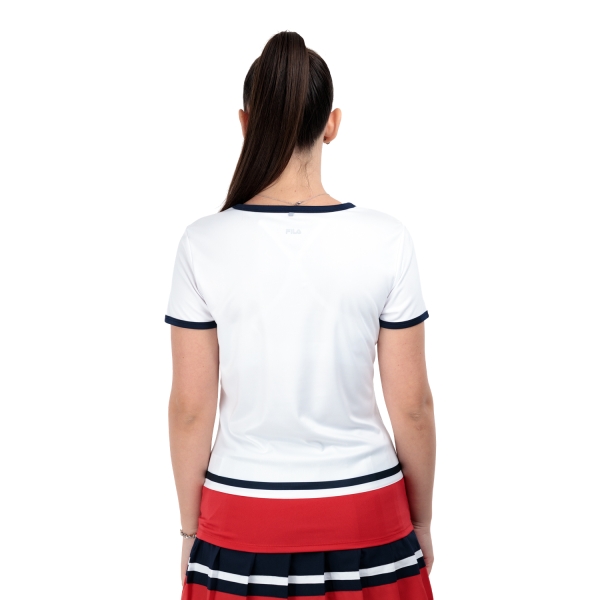 Fila Elisabeth T-Shirt - White/Red