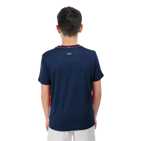 Fila Gabriel T-Shirt Boy - Navy/Red