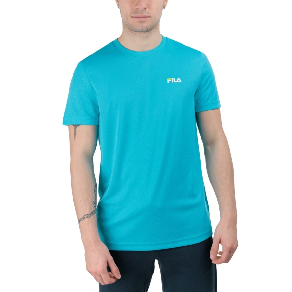 Men's Tennis Shirts Fila Logo TShirt  Scuba Blue FLM142020E4000