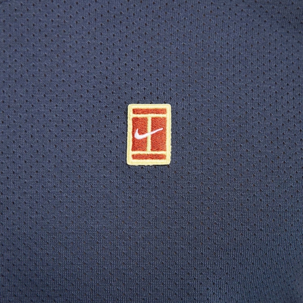 Nike Nikecourt Heritage Logo T-Shirt - Thunder Blue/Vivid Sulfur