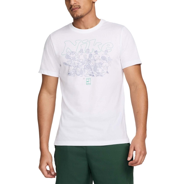 Men's Tennis Shirts Nike Court TShirt  White FV8432100