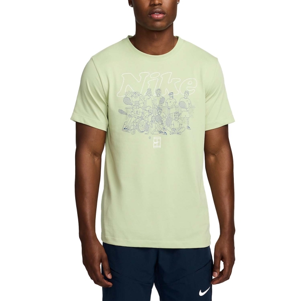 Men's Tennis Shirts Nike Court TShirt  Olive Aura FV8432371