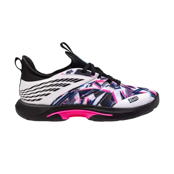 Padel Shoes KSwiss SpeedTrac Padel  White/Black/Neon Pink 08912940M