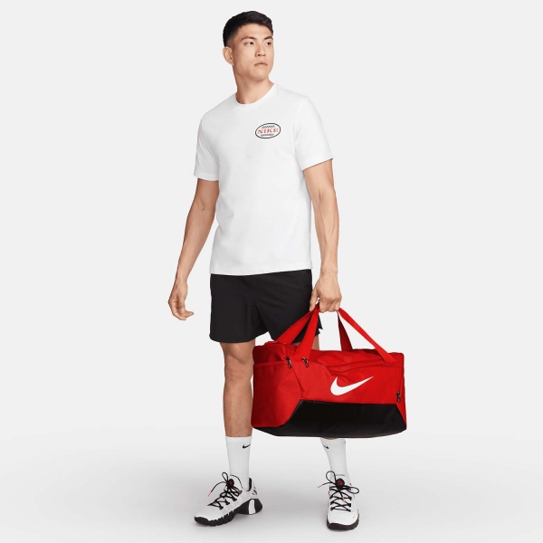 Nike Brasilia 9.5 Small Duffle - University Red/Black/White