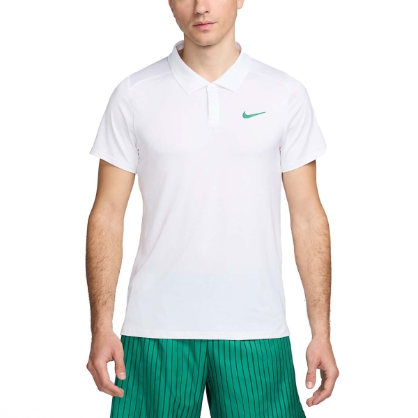 Polo Tennis Uomo Nike Court DriFIT Advantage Polo  White/Malachite FD5317102