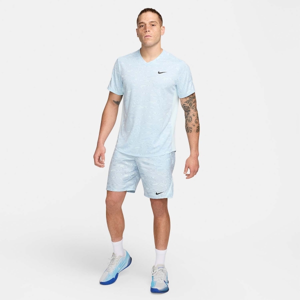 Nike Court Victory Graphic 9in Shorts - Glacier Blue/Black