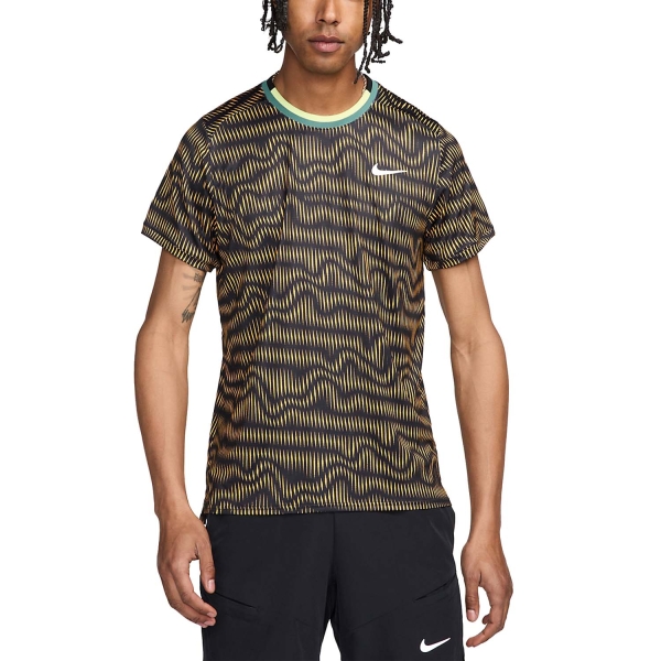 Camisetas de Tenis Hombre Nike DriFIT Advantage Camiseta  Black/Bicoastal/White FD5323010