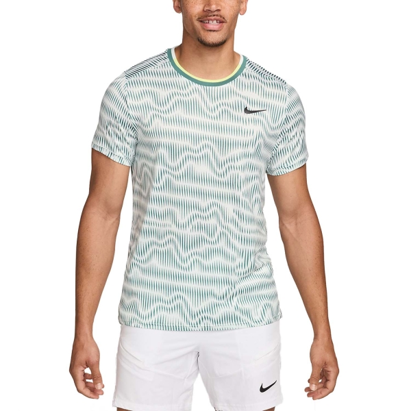 Camisetas de Tenis Hombre Nike DriFIT Advantage Camiseta  Barely Green/Bicostal/Black FD5323394
