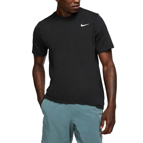 Camisetas de Tenis Hombre Nike DriFIT Court Camiseta  Black/White AR6029010