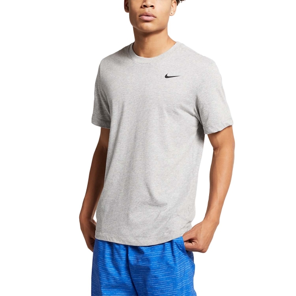 Camisetas de Tenis Hombre Nike DriFIT Court Camiseta  Dark Grey Heather/Black AR6029063