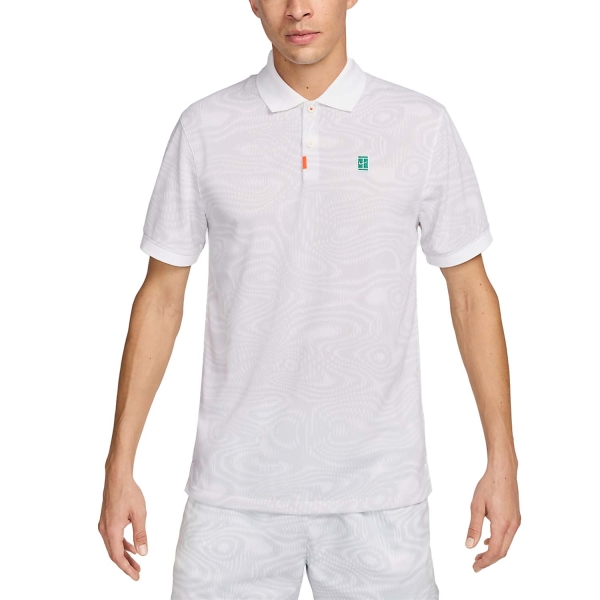 Polo Tennis Uomo Nike DriFIT Heritage Logo Polo  White FD5400100