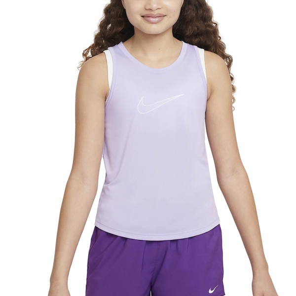 Top y Camisetas Niña Nike DriFIT One Top Nina  Hydrangeas/White DH5215515