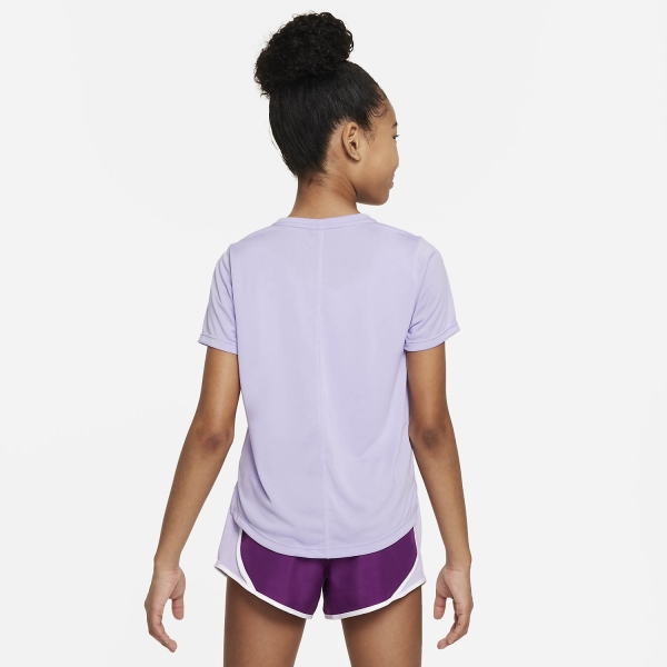 Nike Dri-FIT One T-Shirt Girl - Hydrangeas/White