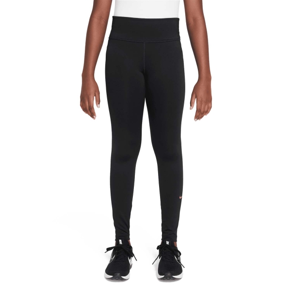 Pants da Tennis Girl Nike DriFIT One Tights Bambina  Black/Sunset Pulse DQ8836011