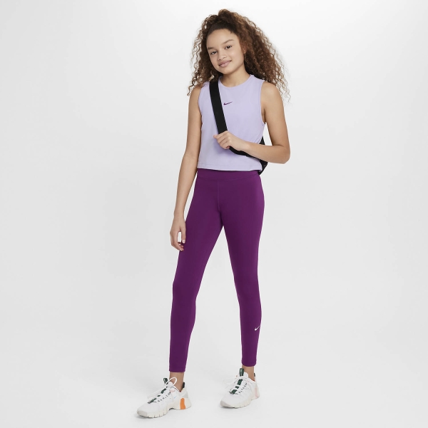 Nike Dri-FIT One Tights Girl - Viotech/White