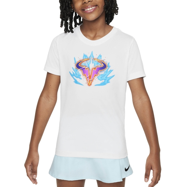 Top e Maglie Girl Nike DriFIT Rafa Maglietta Bambina  White FZ8794100