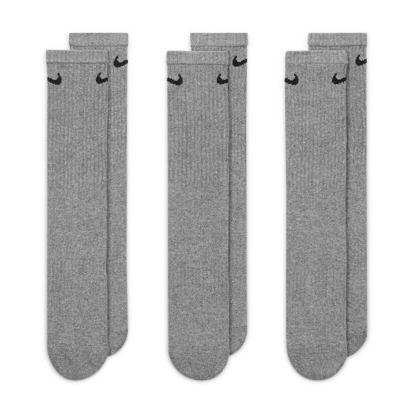 Nike Everyday Cushioned Crew x 3 Calcetines - Carbon Heather/Black