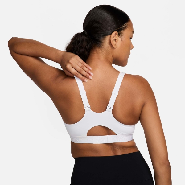 Nike Indy Swoosh Sports Bra - White/Stone Mauve