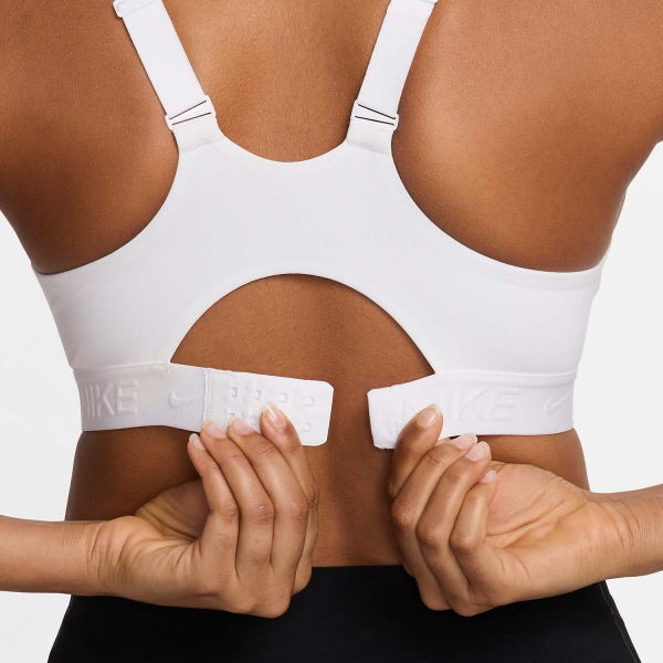 Nike Indy Swoosh Sports Bra - White/Stone Mauve
