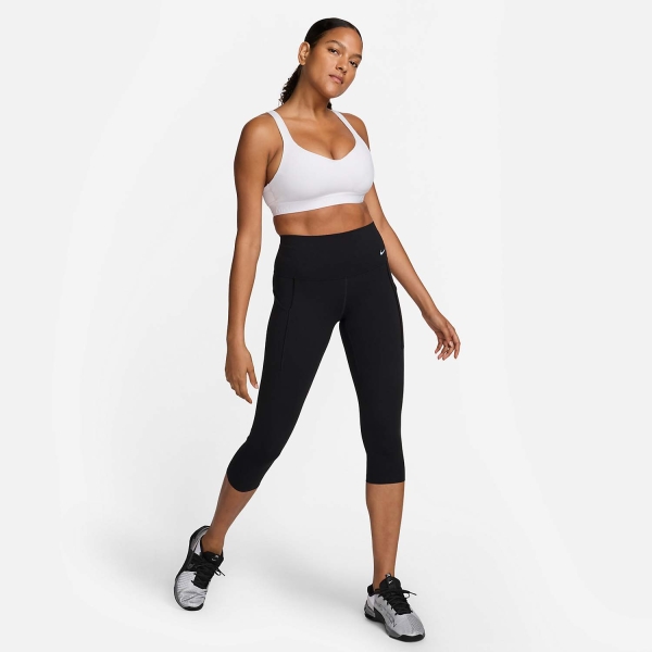 Nike Indy Swoosh Sports Bra - White/Stone Mauve