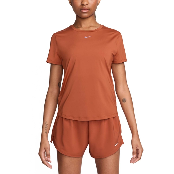 Camisetas y Polos de Tenis Mujer Nike One Classic Camiseta  Burnt Sunrise/Black FN2798825