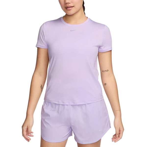 Camisetas y Polos de Tenis Mujer Nike One Classic Camiseta  Lilac Bloom/Black FN2798512