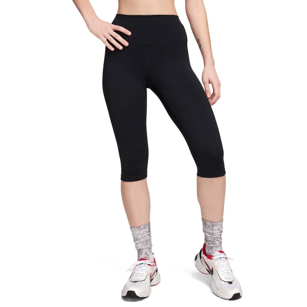 Women's Tennis Pants and Tights Nike One Logo Capri  Black FN3239010