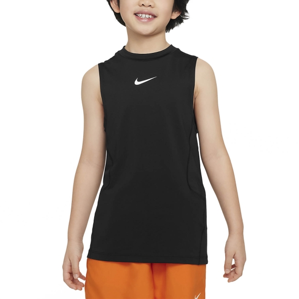 Polo e Maglia Tennis Bambino Nike Pro Canotta Bambino  Black/White FV2419010