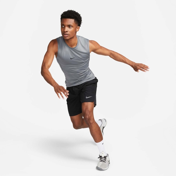 Nike Pro Dri-FIT Logo Canotta - Smoke Grey/Black