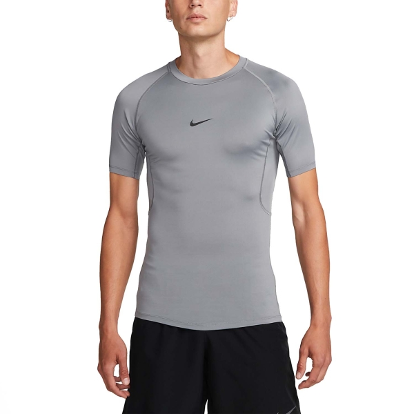 Men's Tennis Shirts Nike Pro TShirt  Smoke Grey/Black FB7932084