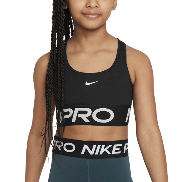 Tennis Girls' Underwear Nike Pro Swoosh Sports Bra Girl  Black/White FQ1259010