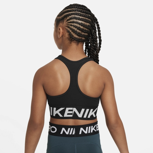 Nike Pro Swoosh Sports Bra Girl - Black/White