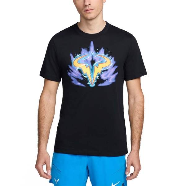 Men's Tennis Shirts Nike Court Rafa DriFIT TShirt  Black FV8436010