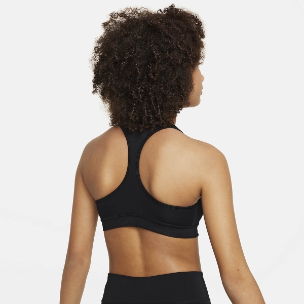 Nike Swoosh Logo Sports Bra Girl - Black/White