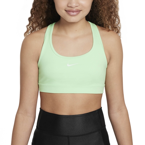 Tennis Girls' Underwear Nike Swoosh Logo Sports Bra Girl  Vapor Green/White FJ7161376