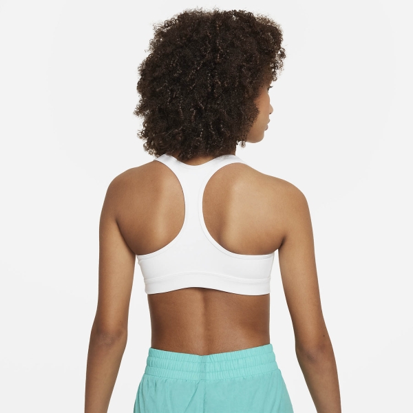 Nike Swoosh Logo Reggiseno Sportivo Bambina - White/Pure Platinum